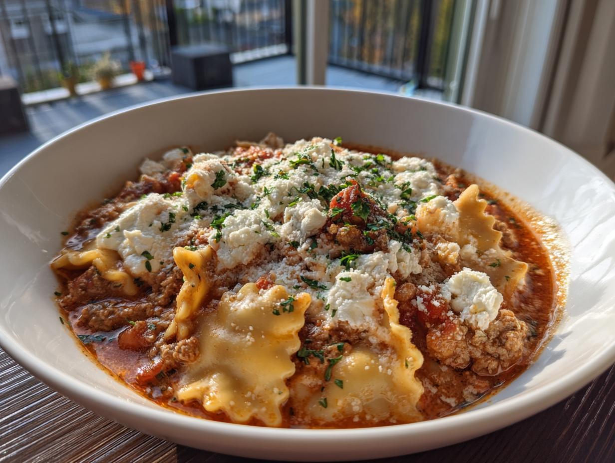 Lasagna soup