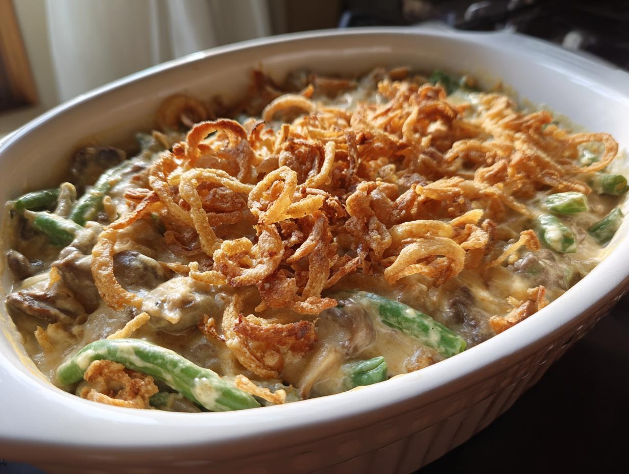 Disgustingly Easy Campbell’s Green Bean Casserole in 30