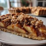 caramel apple tart with cinnamon streusel