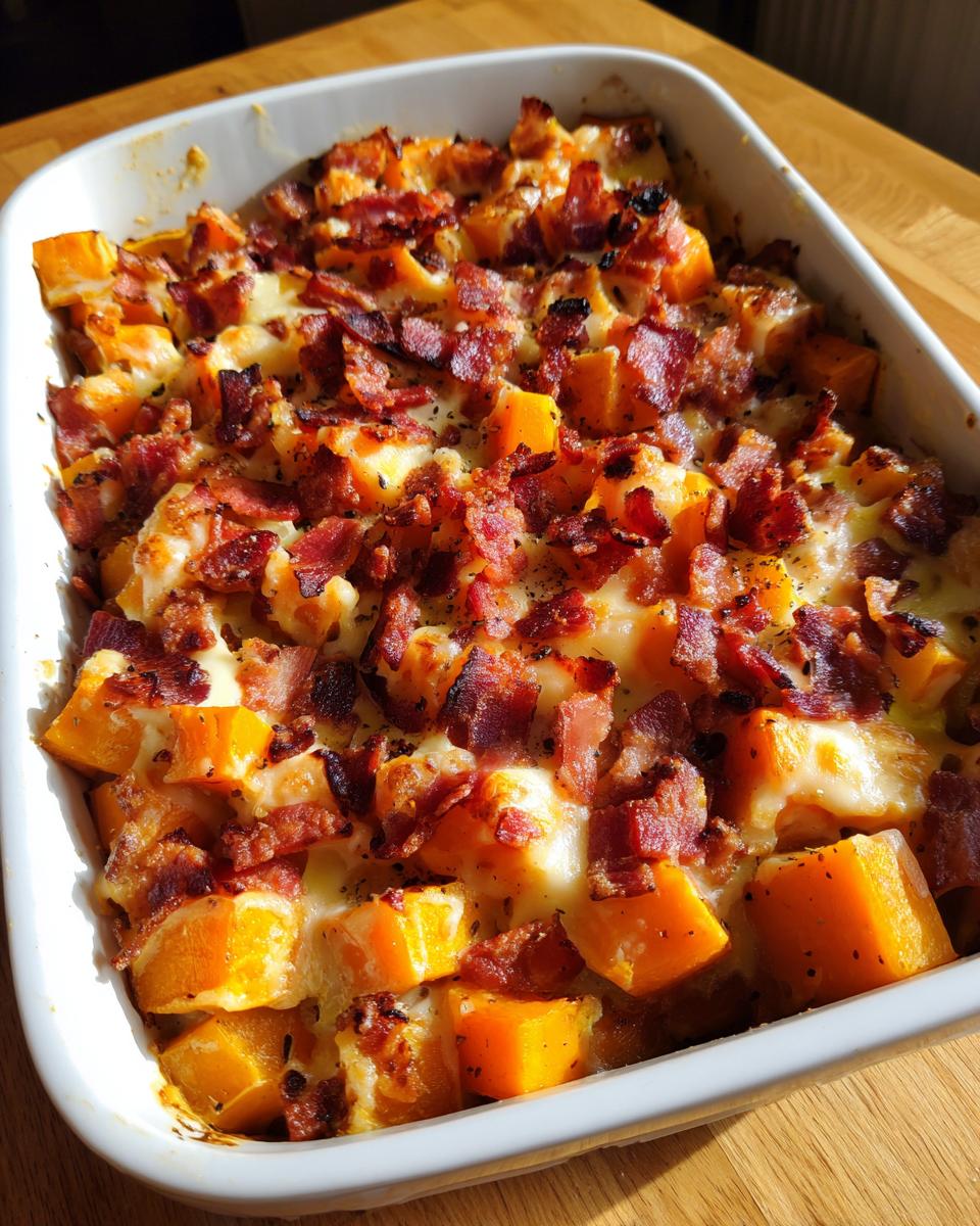 cheesy bacon butternut squash - detail 1