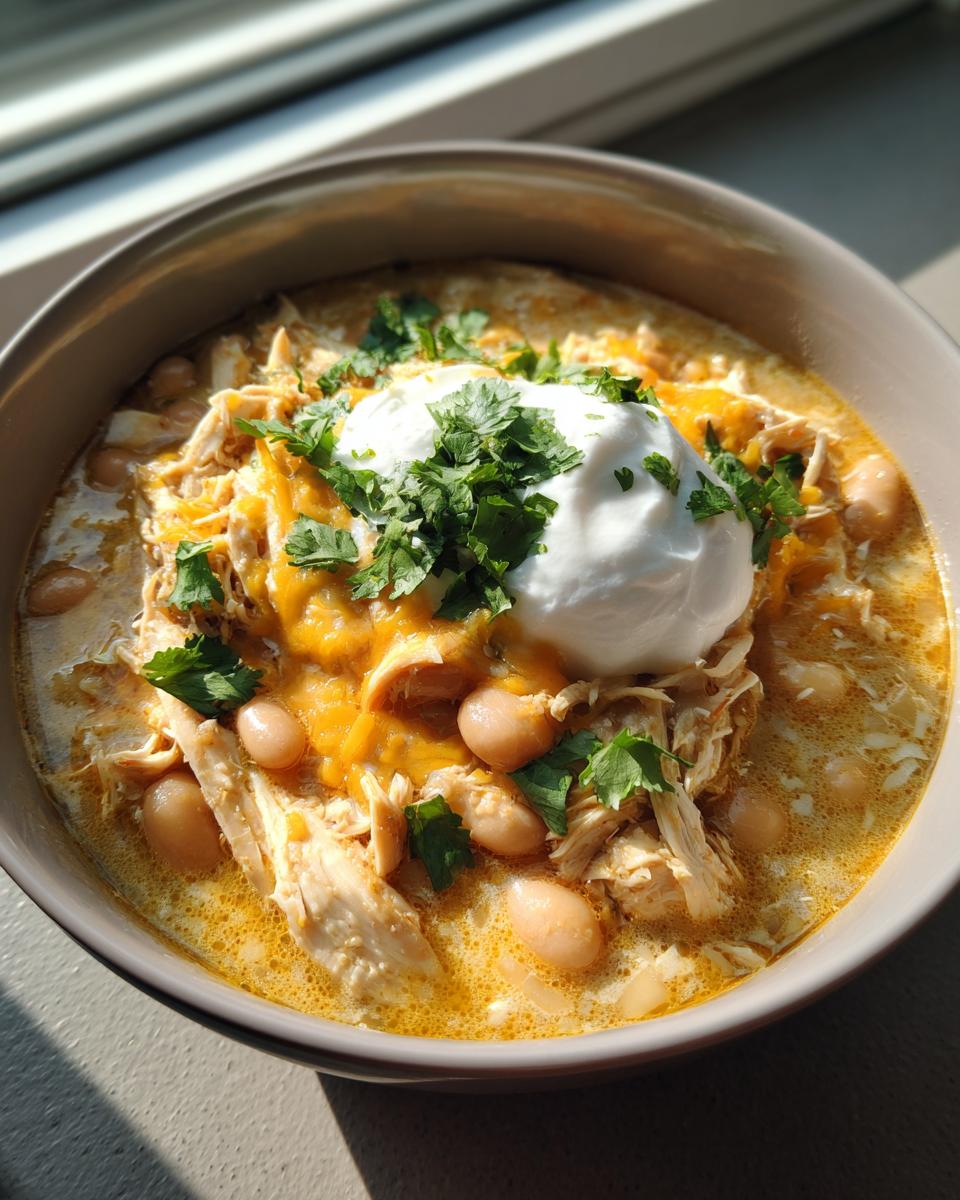 creamy white chicken chili - detail 2
