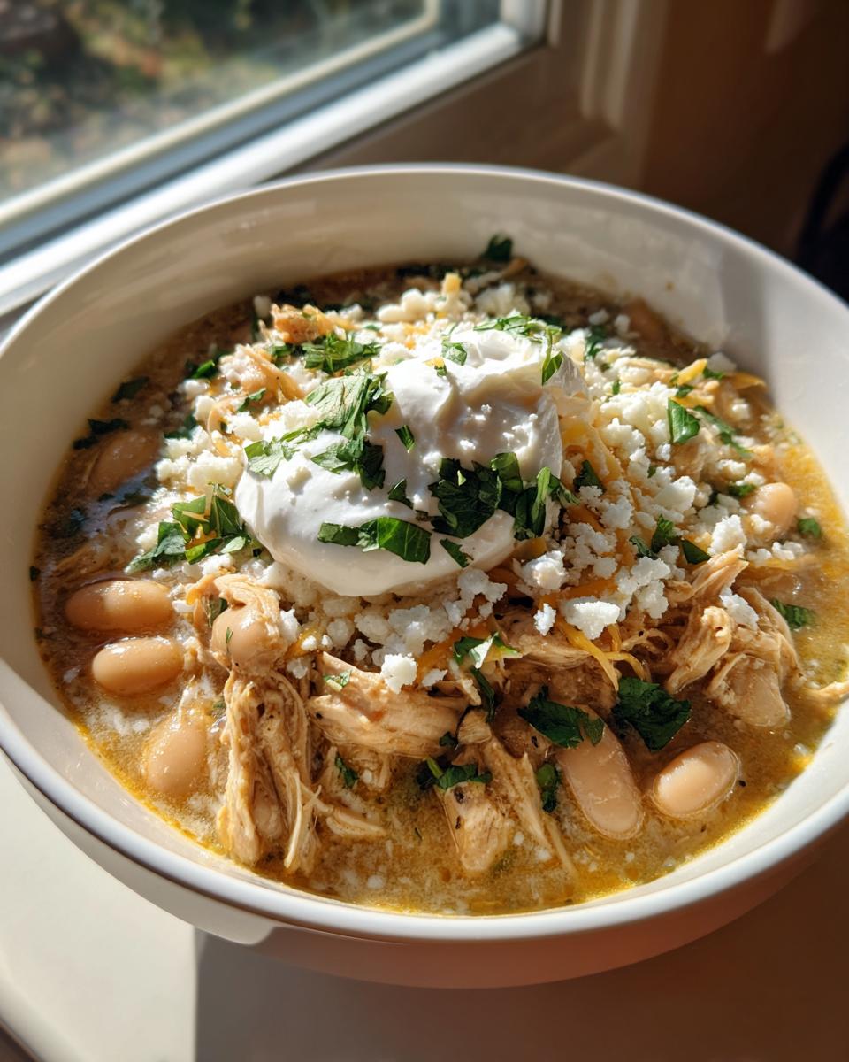 creamy white chicken chili - detail 3