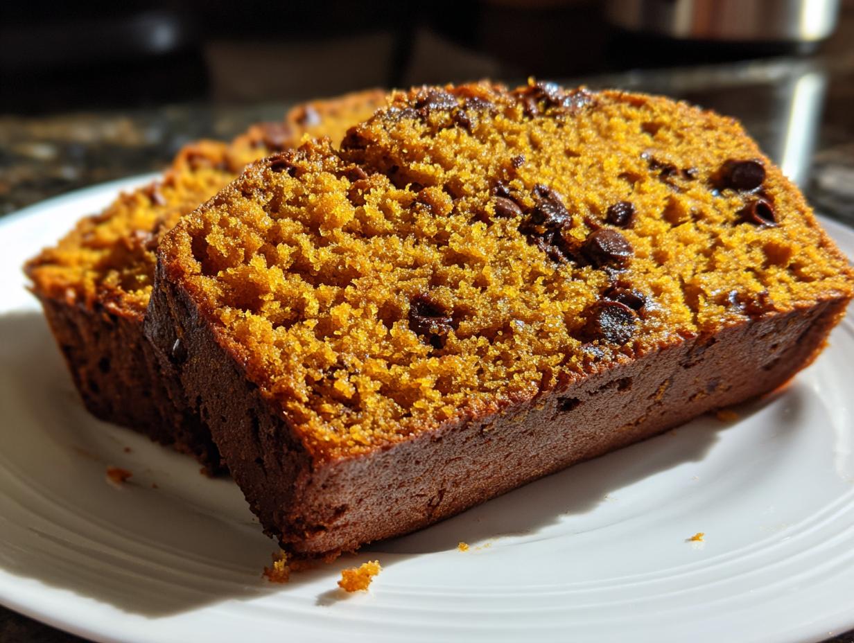 pumpkin chocolate chip bread