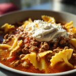 spicy lasagna soup (with italian sausage)